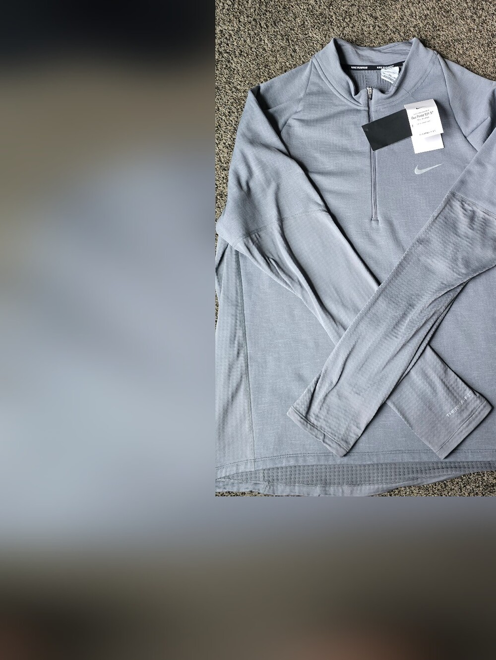 Nike Light Gray Half-Zip Utility Jacket